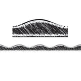 Ashley Productions Big Magnetic Black Scribble Chalk Border (discontinued)