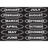 Ashley Productions Large Die-Cut Magnetic Chalkboard Calendar Months