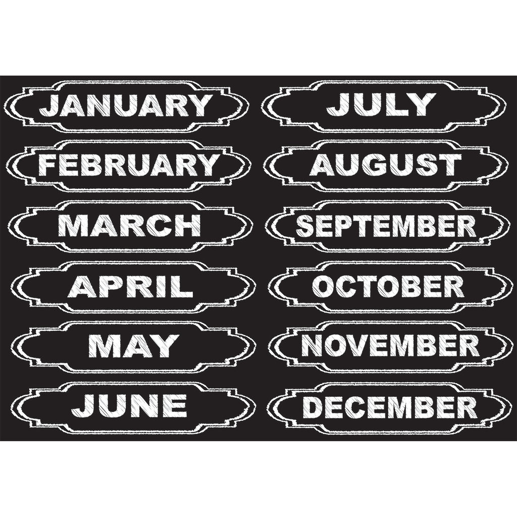 Ashley Productions Large Die-Cut Magnetic Chalkboard Calendar Months