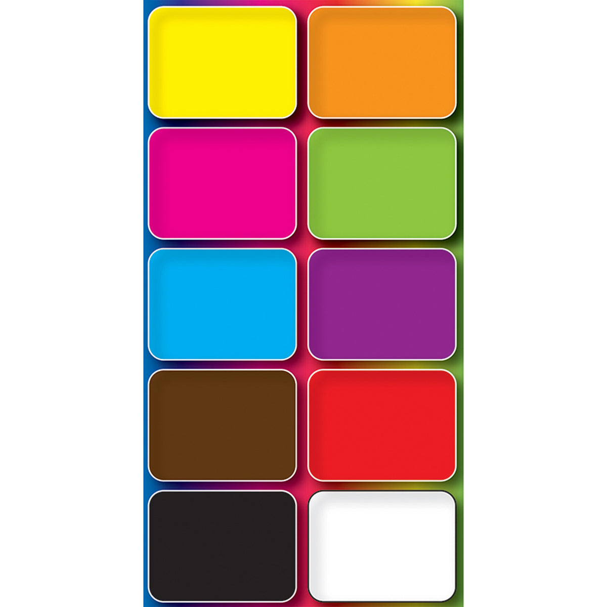 Ashley Productions Assorted Color Mini Whiteboard Erasers, 10 Pack