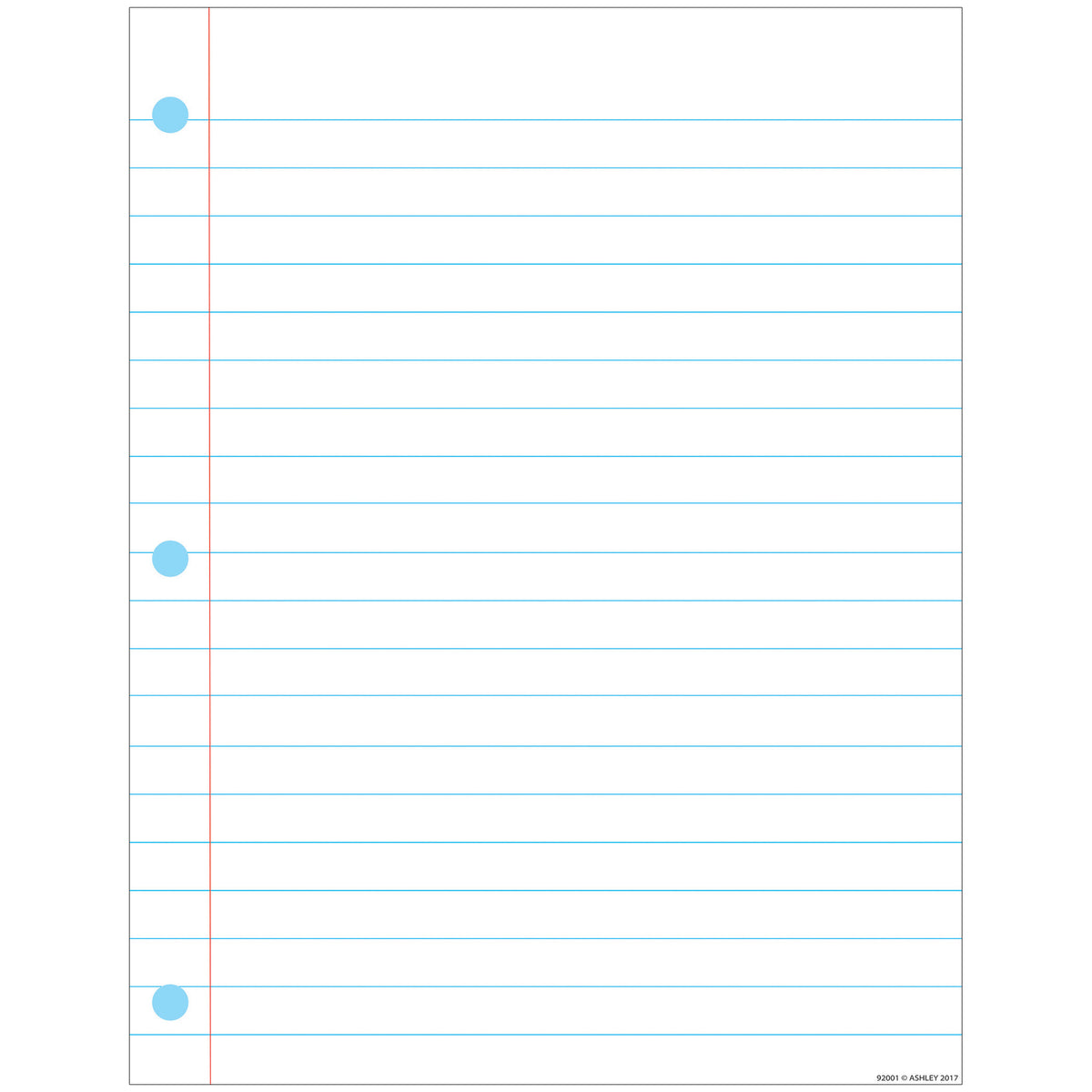 Ashley Productions Notebook Paper Smart Poly™ Chart