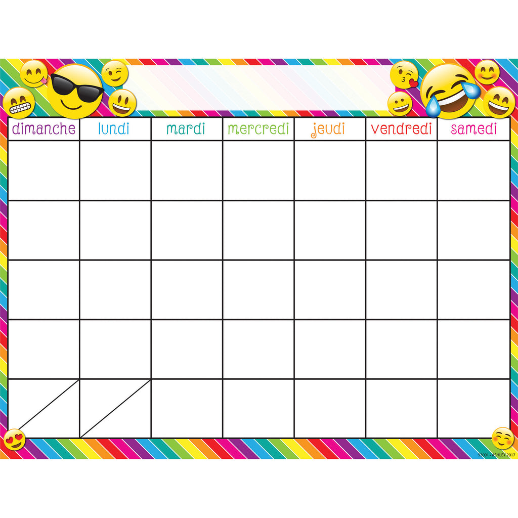 Ashley Productions French Calendrier Smart Poly™ Chart (discontinued)