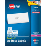 Avery Dennison Easy Peel White Address Labels 1 x 2 5/8, 3000 Count