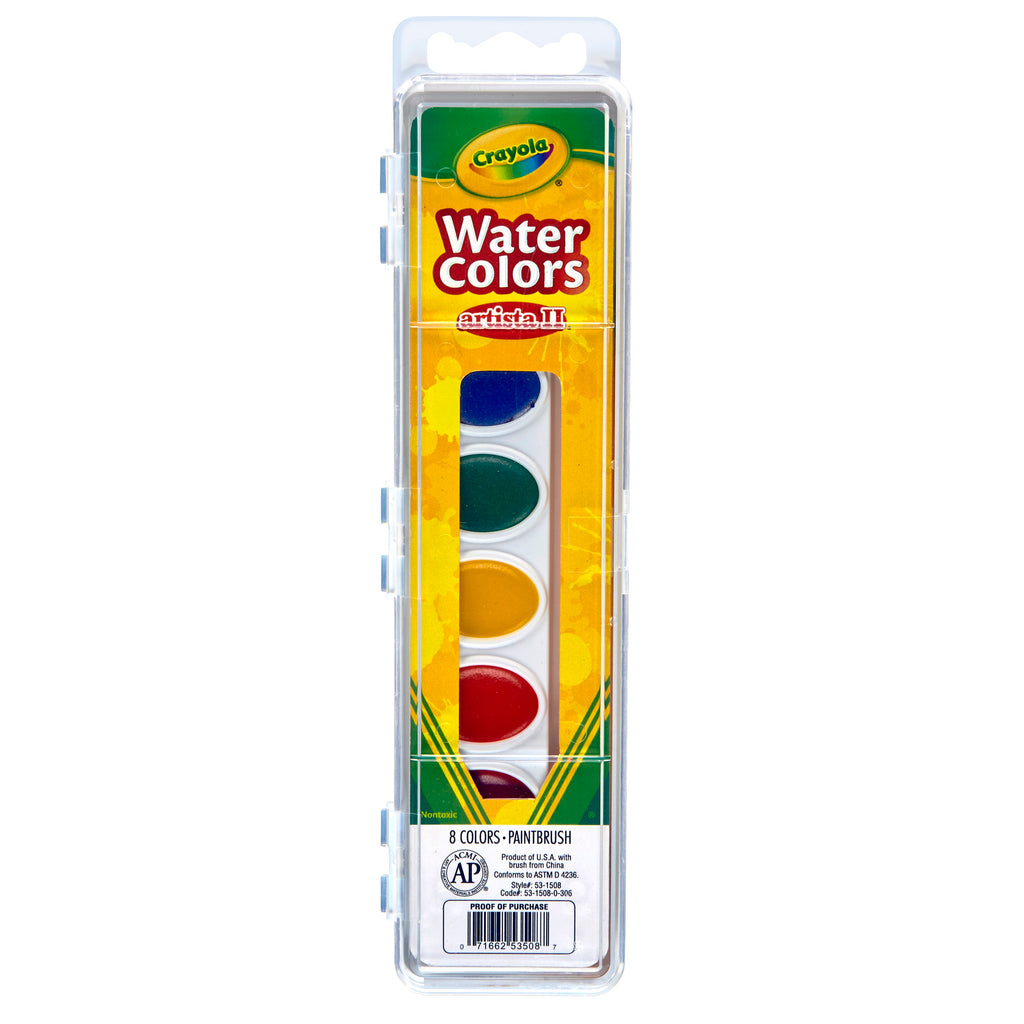 Crayola® Artista II 8 Watercolors With Brush