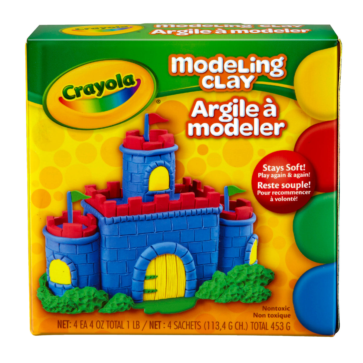 Crayola® Modeling Clay 4 Pieces Red Blue Green Yellow