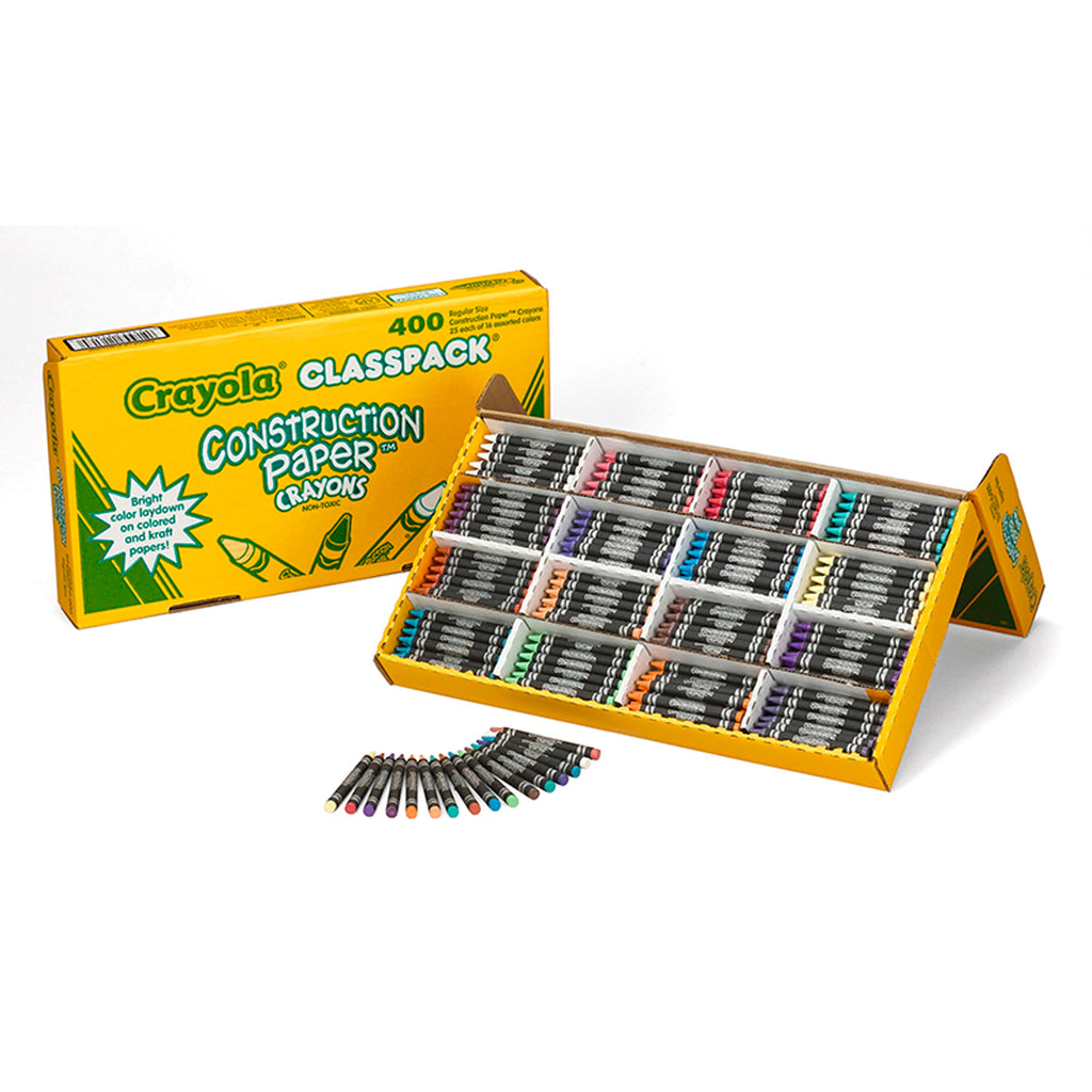 Crayola® Construction Paper Crayons Classpack, 400 Regular Size Crayons