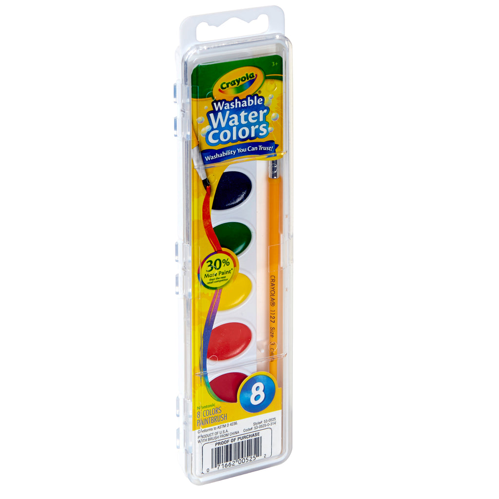 Crayola® Washable Watercolors 8 With Brush