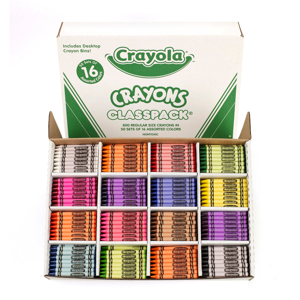 Crayola Tuck Box Crayon, Assorted Color - 16 count