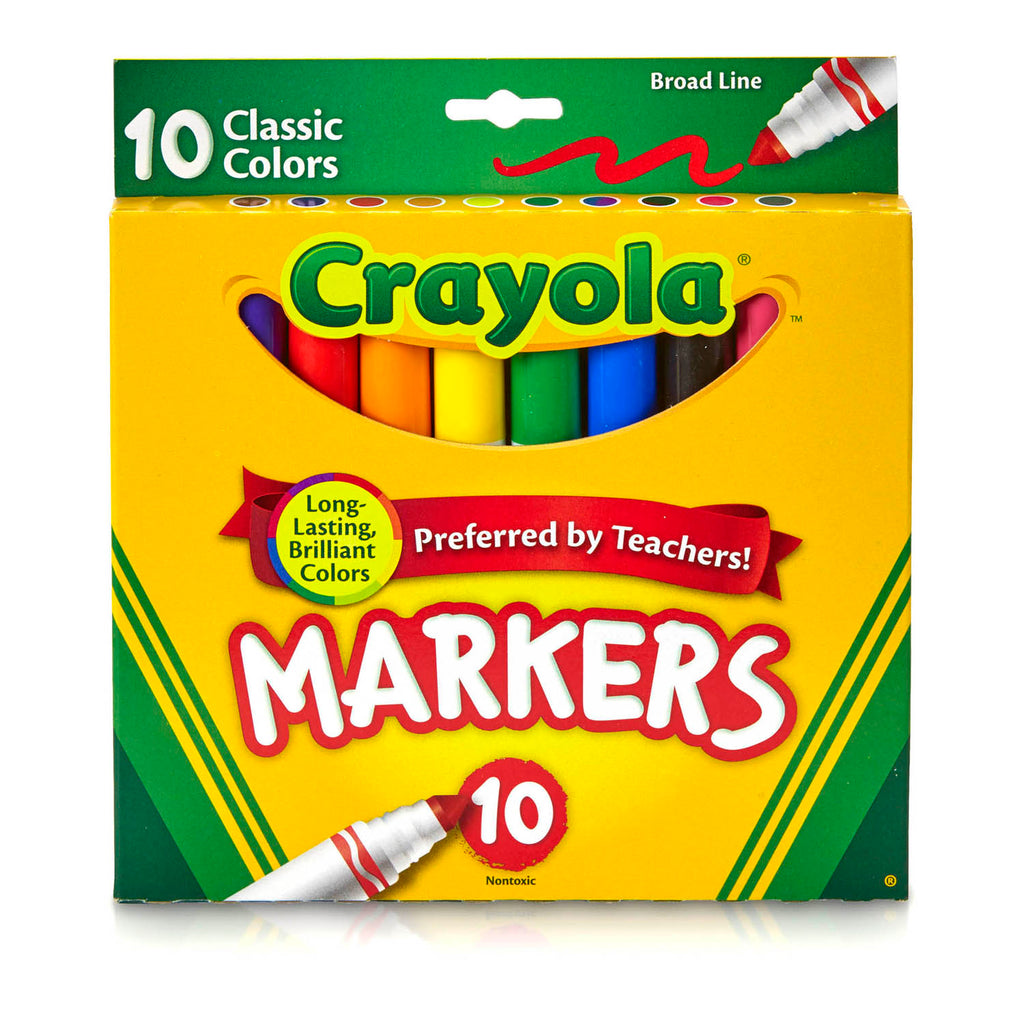 Crayola Super Tips Markers, Washable Markers, 10Count, Assorted