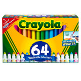 Crayola® Washable Broad Line Markers, 64 Count