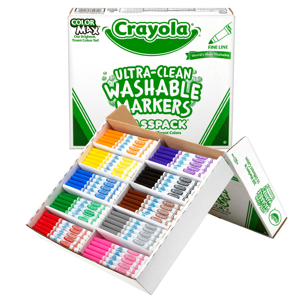 Crayola® Washable Classpack 10 Assorted Colors 200 Count Fine Tip
