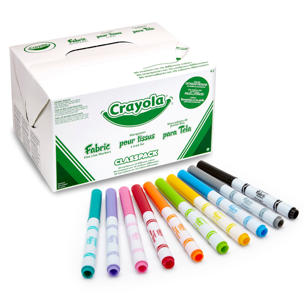 Crayola Fine Line Markers Bulk, 12 Marker Packs with 10 Colors, School Supplies