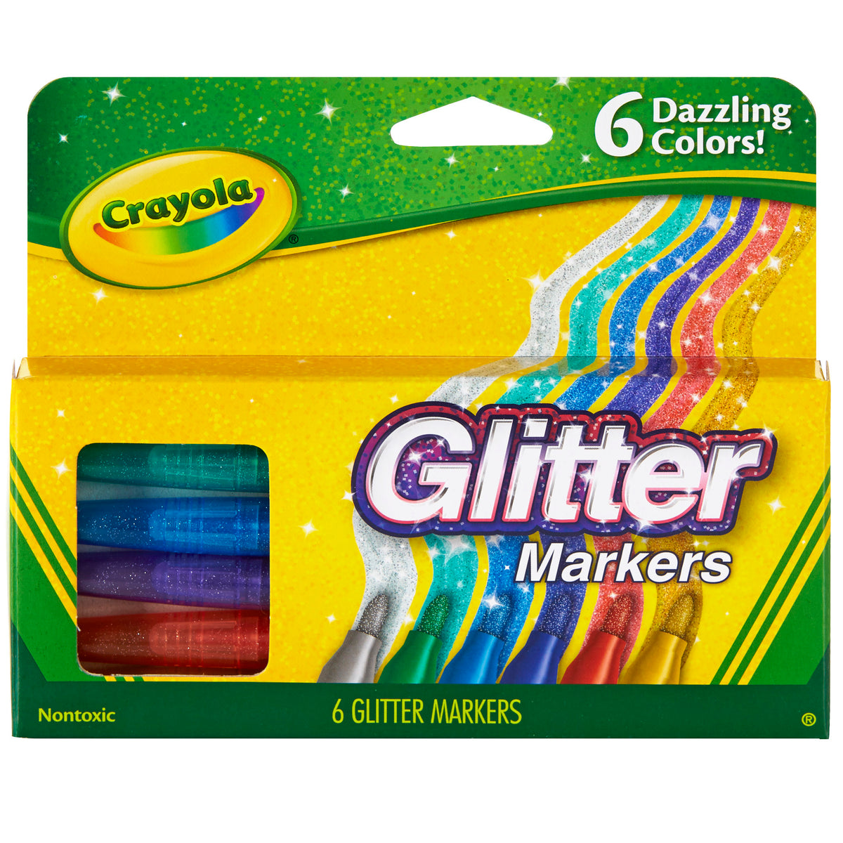 Crayola® Glitter Markers, 6 Colors