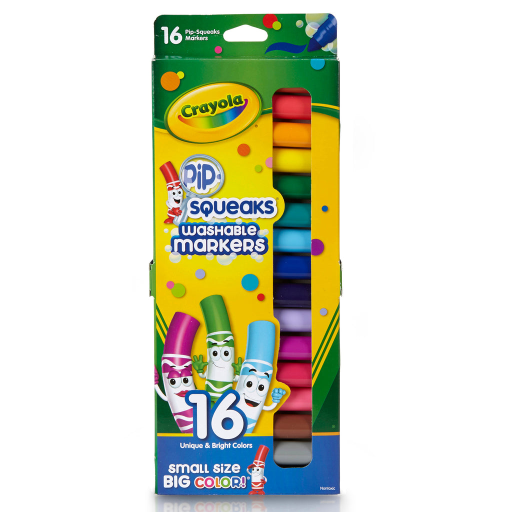 Crayola® Pip Squeaks Markers 16 Count Short Washable In Peggable Pouch