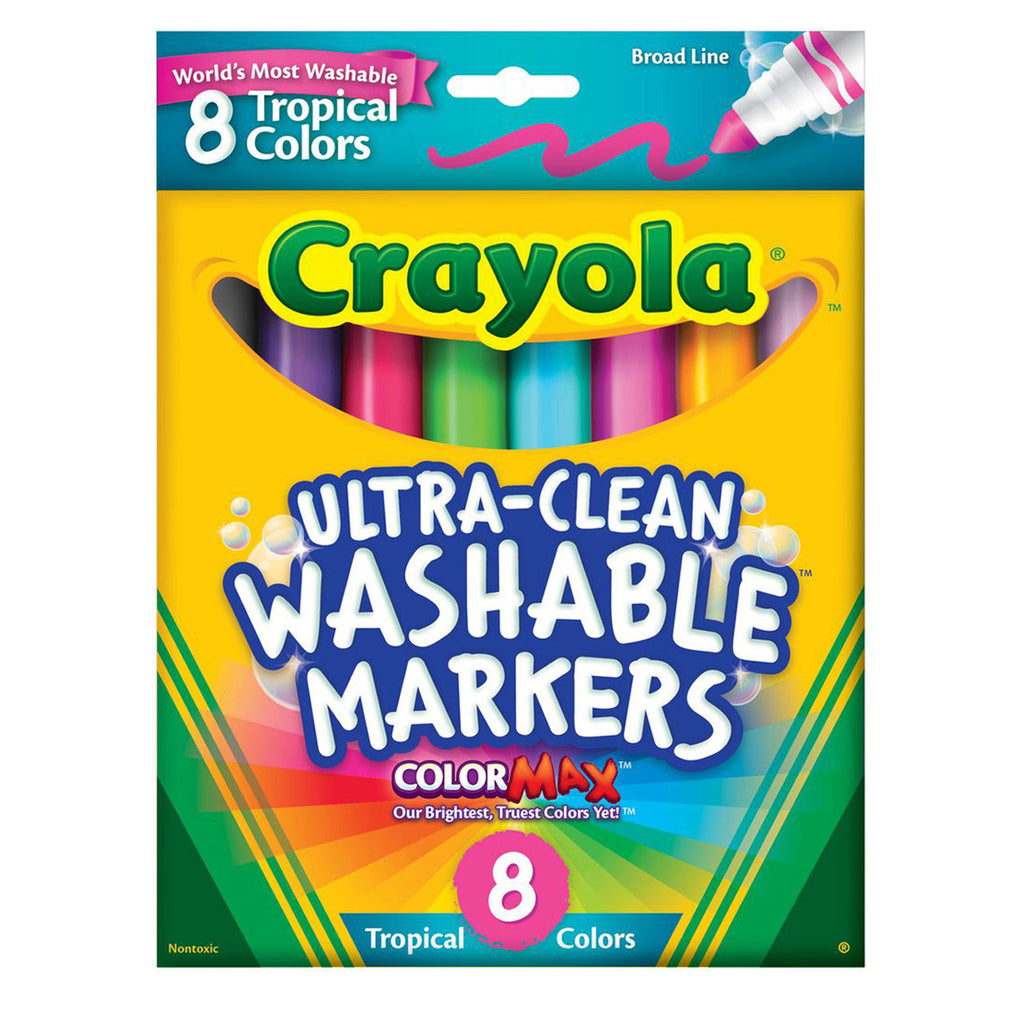 Crayola® Washable Markers 8 Pk Tropical Colors Conical Tip (discontinued)