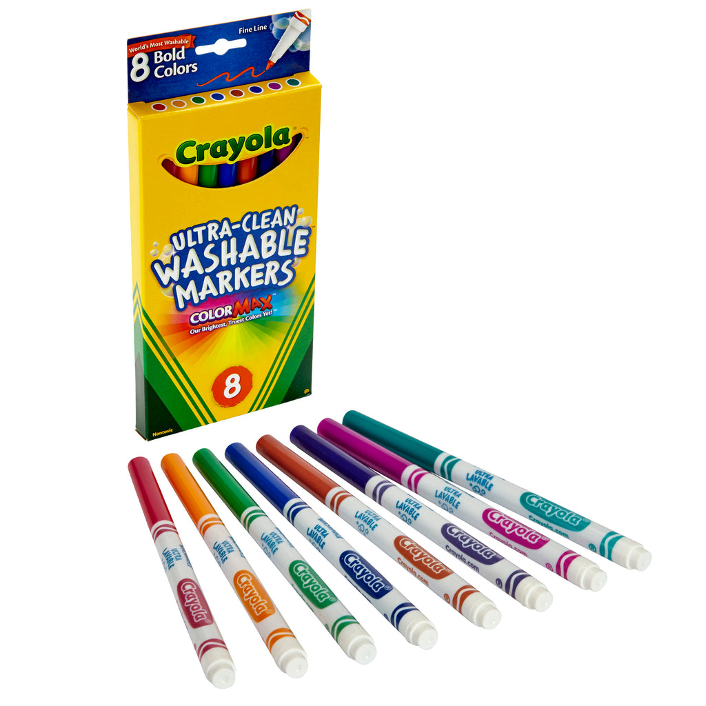 Crayola® Washable Markers 8 Count Bold Colors Fine Tip (discontinued)
