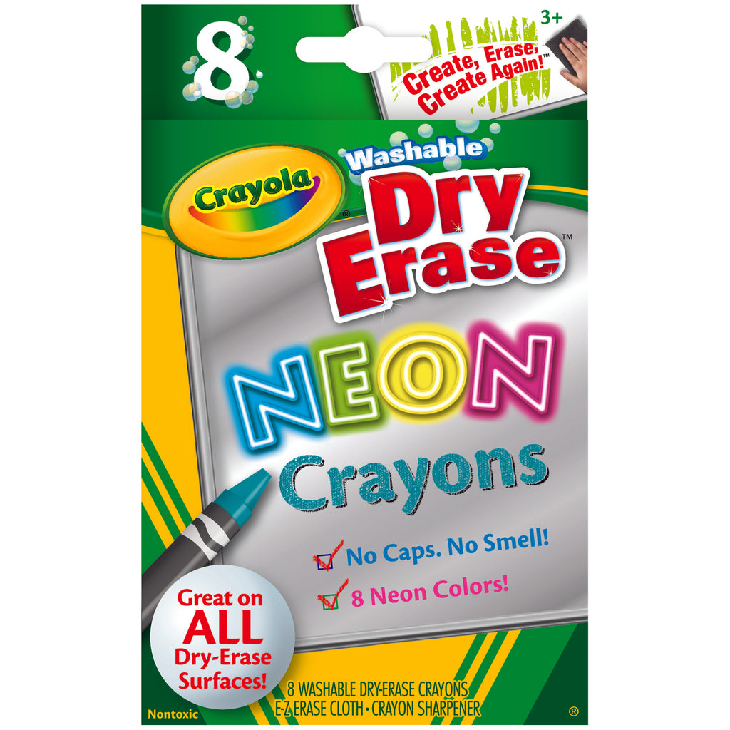 Crayola® Washable DryErase Crayons, 8 Count (Neon) (discontinued)