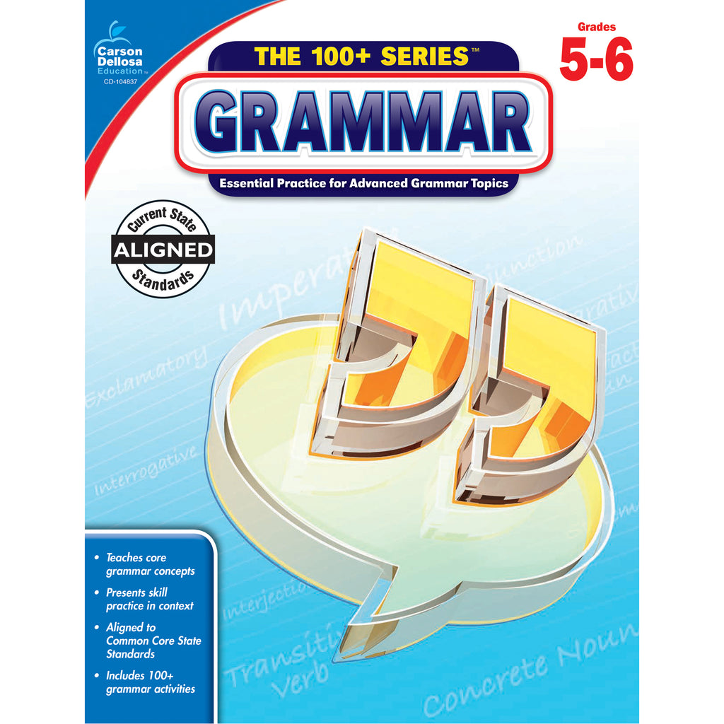 Carson Dellosa Grammar Workbook, Grades 5-6