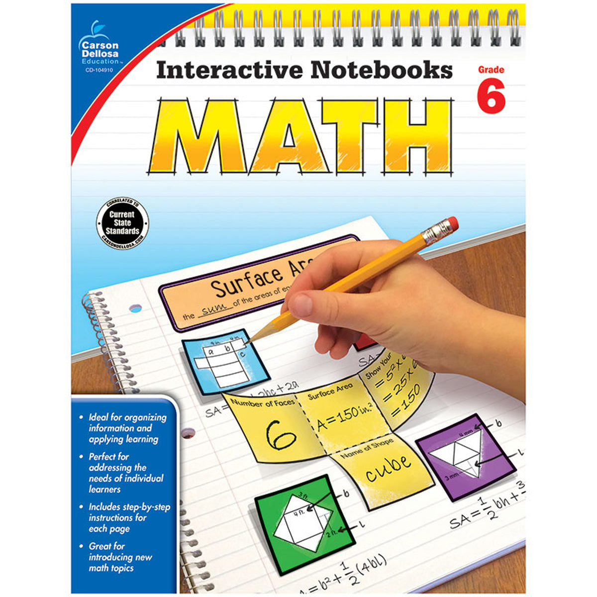 Carson Dellosa Interactive Notebooks: Math Resource Book, Grade 6 (discontinued)