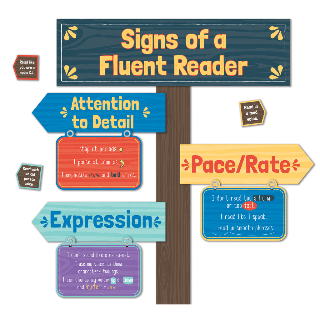Carson Dellosa Signs of a Fluent Reader Mini Bulletin Board Set (discontinued)