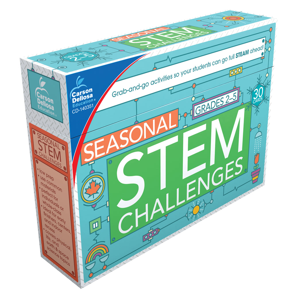 Carson Dellosa Seasonal STEM Challenges Learning Cards, Grades 2-5