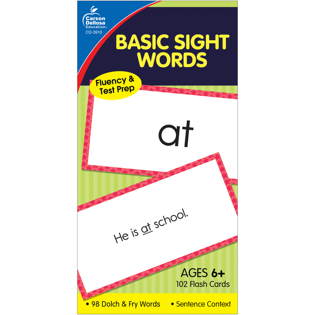 Carson Dellosa Basic Sight Words Flash Cards