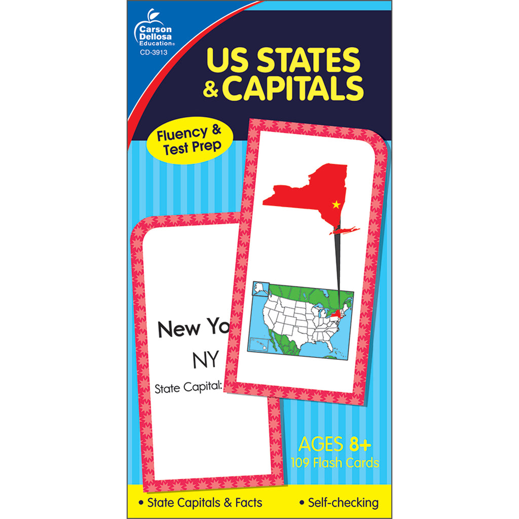 Carson Dellosa U.S. States & Capitals Flash Cards
