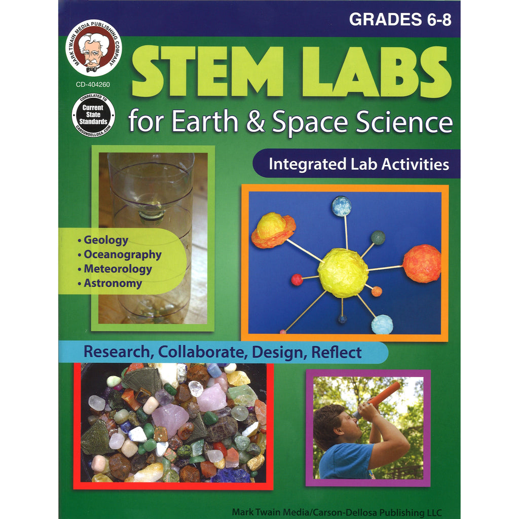 Carson Dellosa STEM Labs for Earth & Space Science Resource Book, Grades 6-8