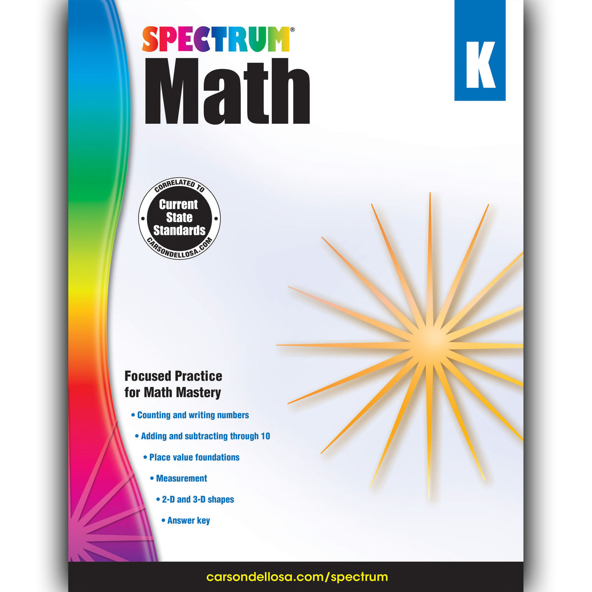Carson Dellosa Spectrum Math Workbook, Grade K