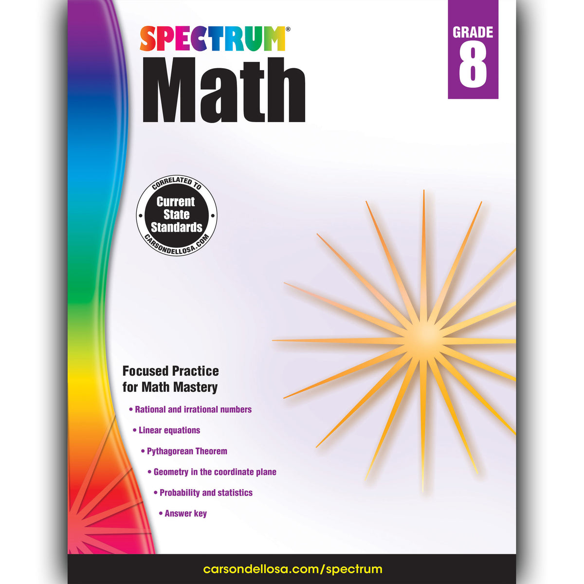 Carson Dellosa Spectrum Math Workbook, Grade 8
