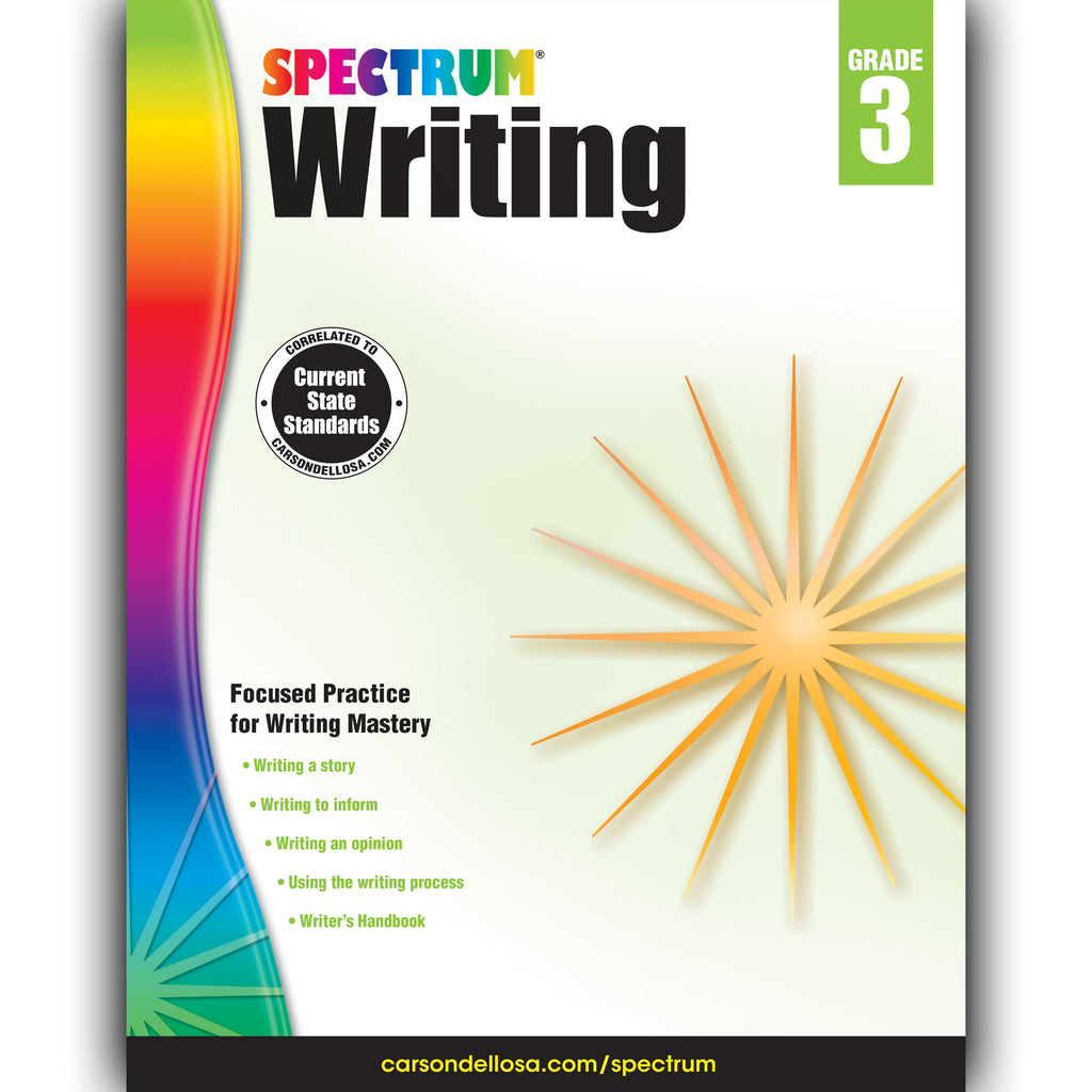 Carson Dellosa Spectrum Writing Workbook, Grade 3