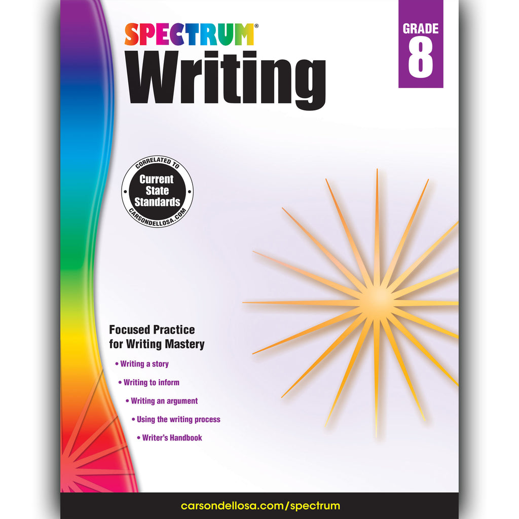 Carson Dellosa Spectrum Writing Workbook, Grade 8