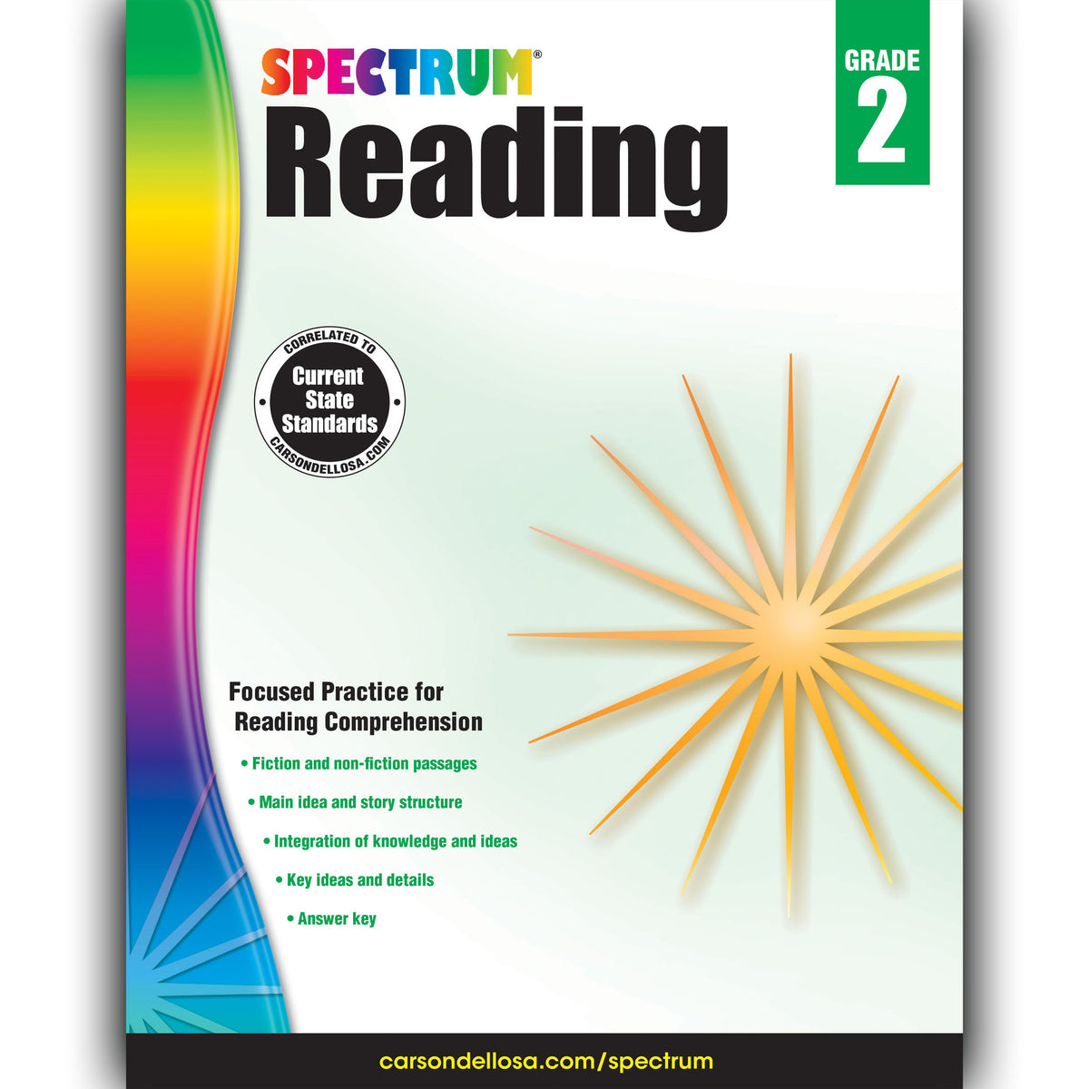 Carson Dellosa Spectrum Reading Workbook, Grade 2