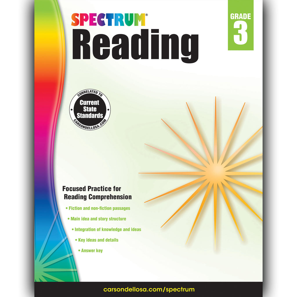 Carson Dellosa Spectrum Reading Workbook, Grade 3