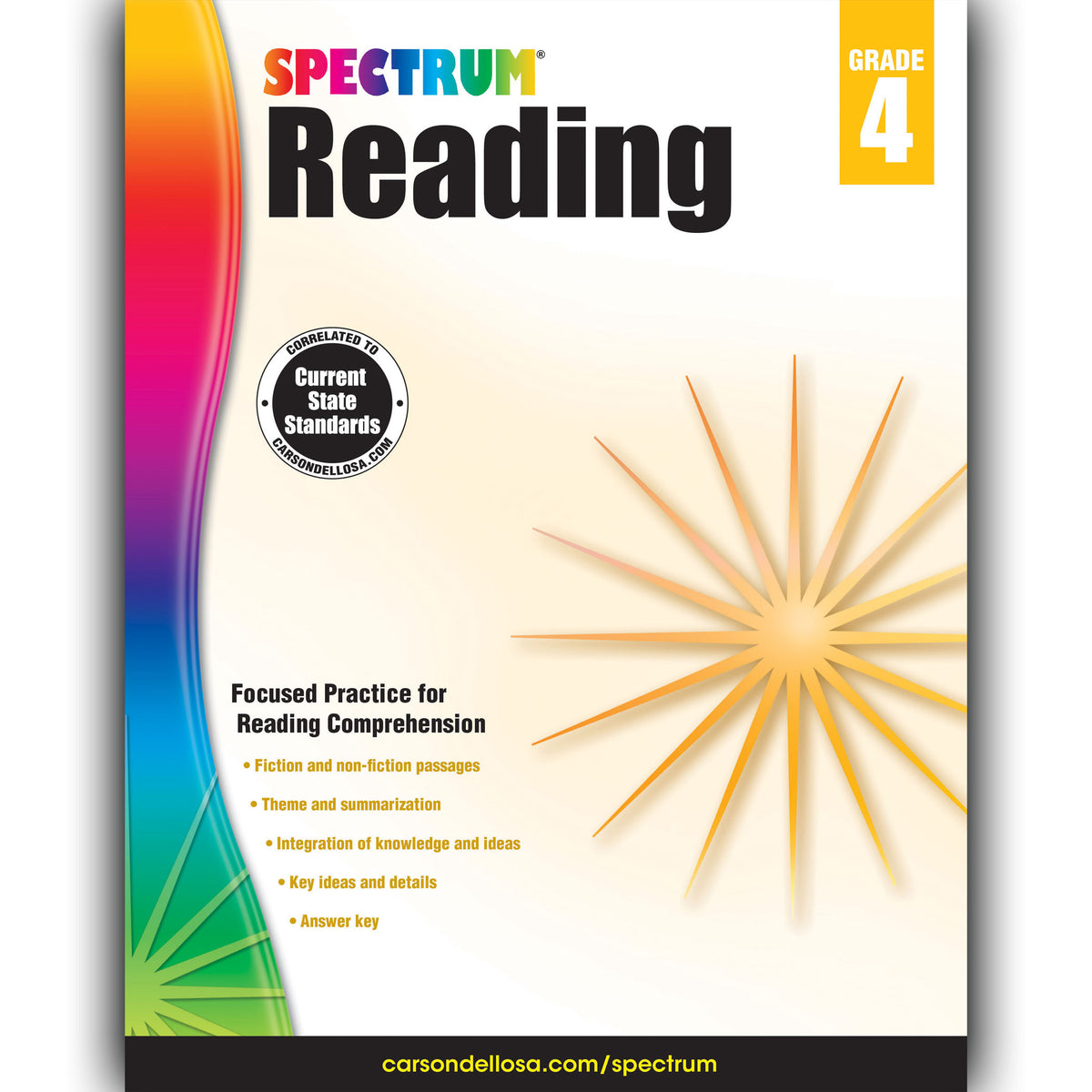 Carson Dellosa Spectrum Reading Workbook, Grade 4