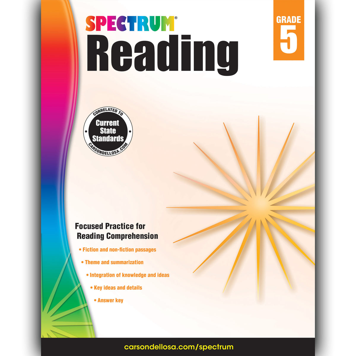 Carson Dellosa Spectrum Reading Workbook, Grade 5