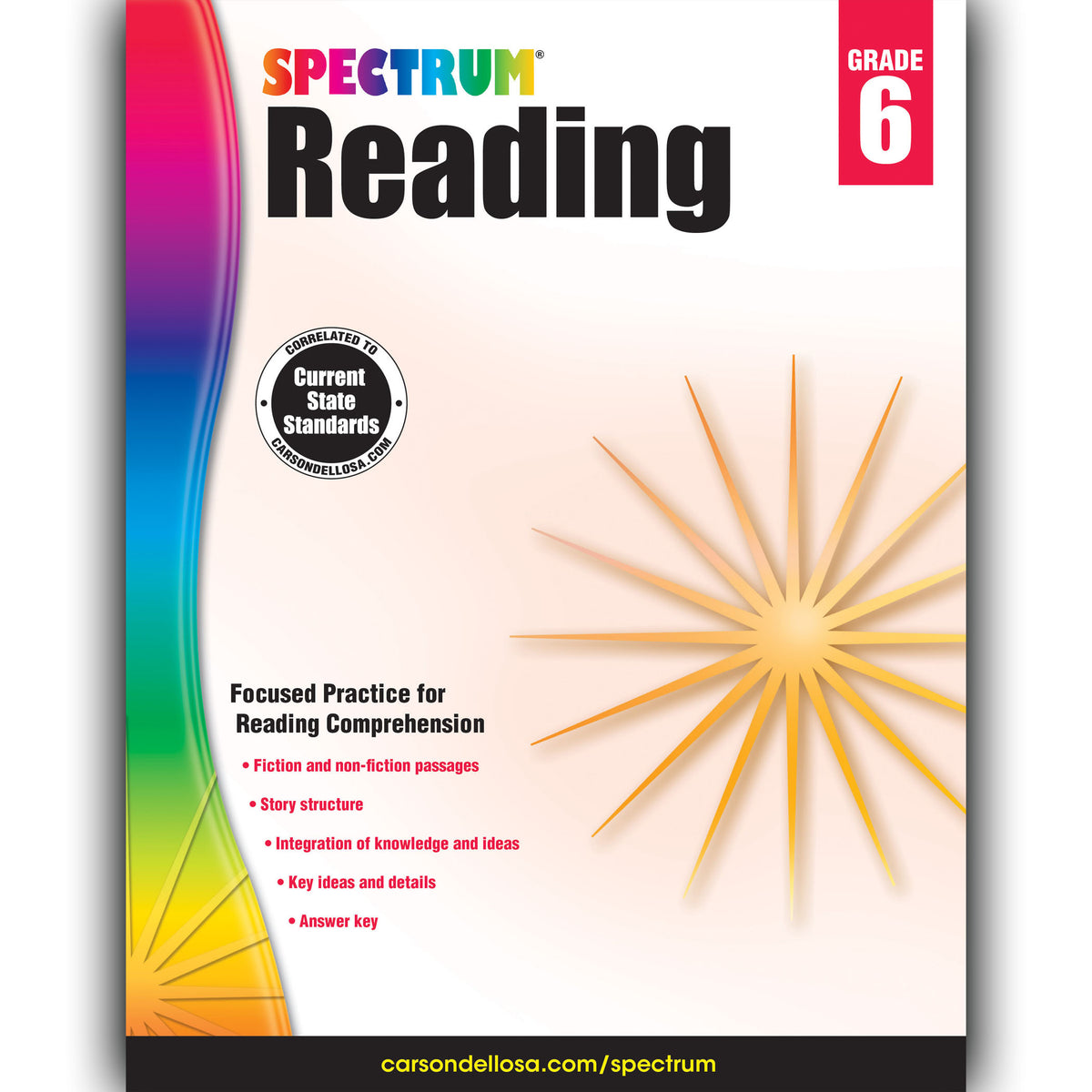 Carson Dellosa Spectrum Reading Workbook, Grade 6
