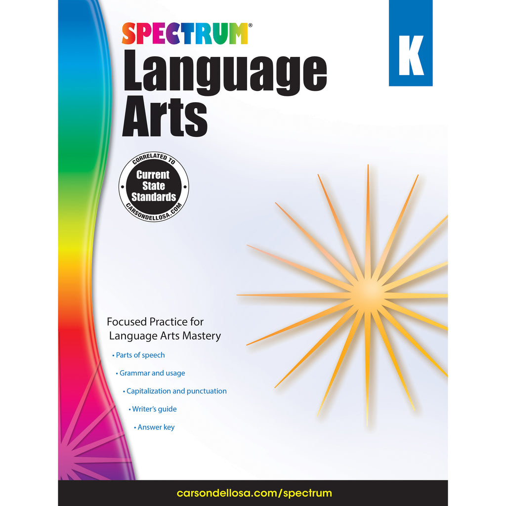 Carson Dellosa Spectrum Language Arts Workbook, Grade K