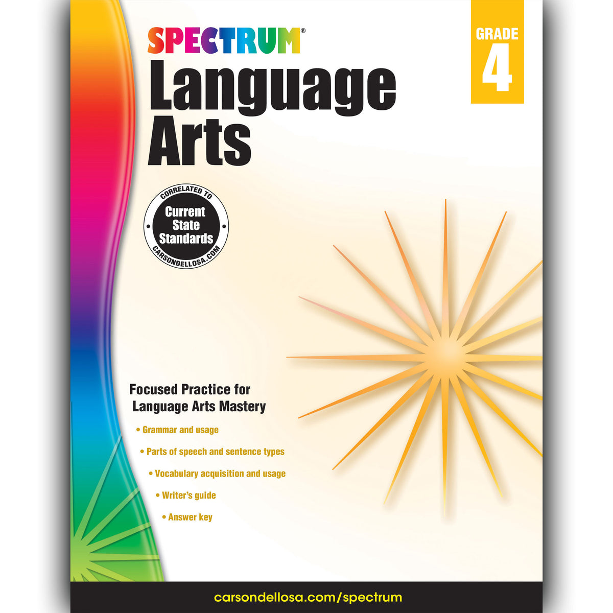 Carson Dellosa Spectrum Language Arts Workbook, Grade 4