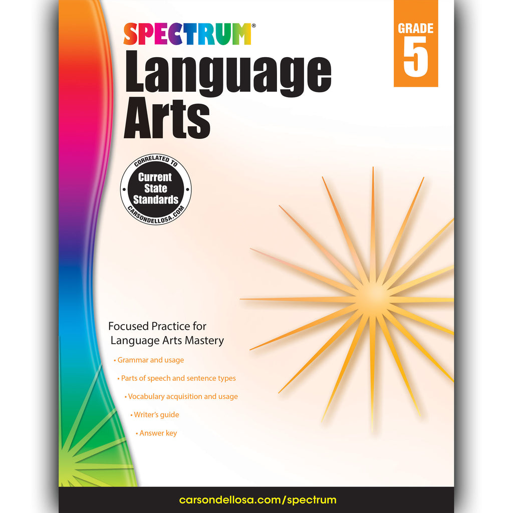 Carson Dellosa Spectrum Language Arts Workbook, Grade 5