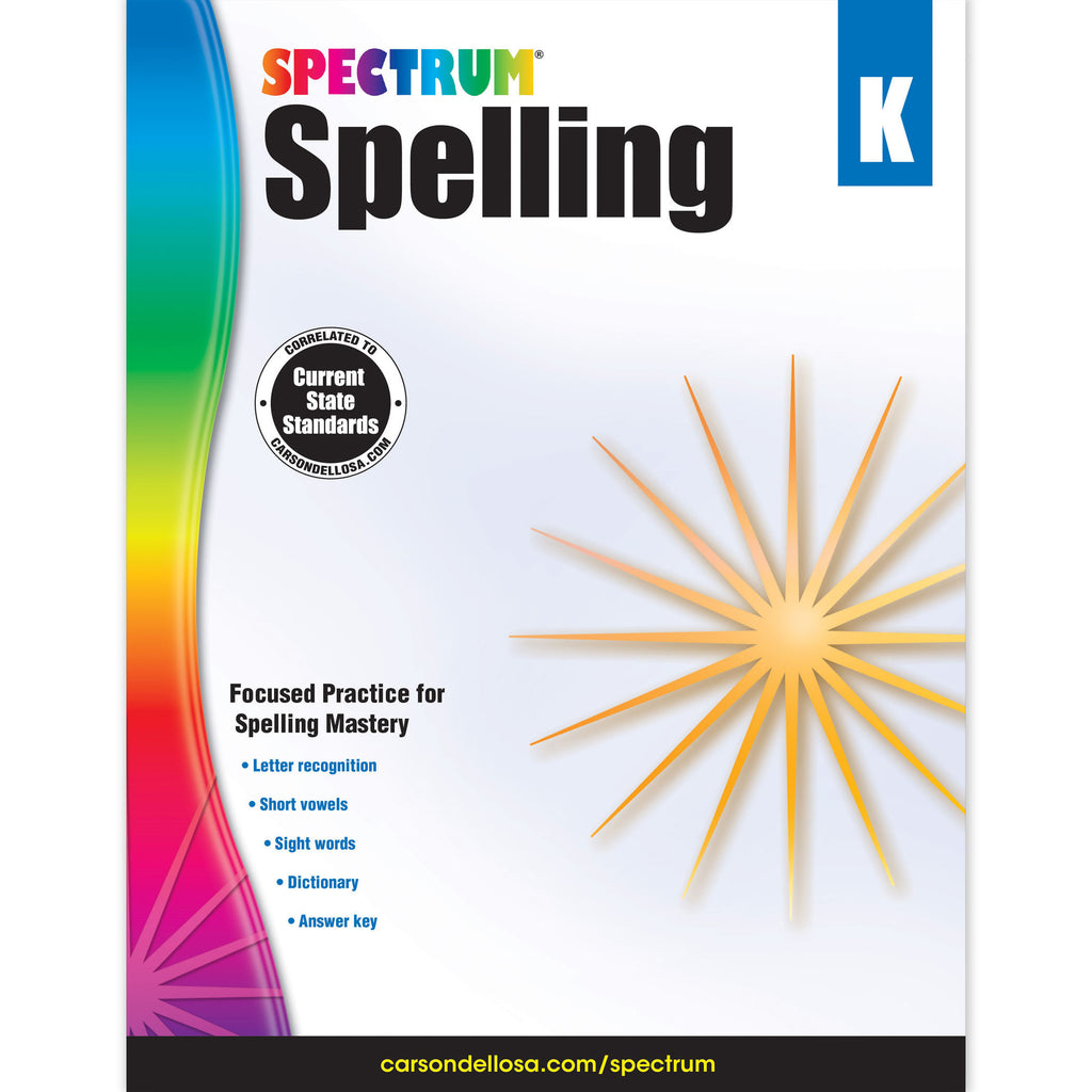 Carson Dellosa Spectrum Spelling Workbook, Grade K (discontinued)