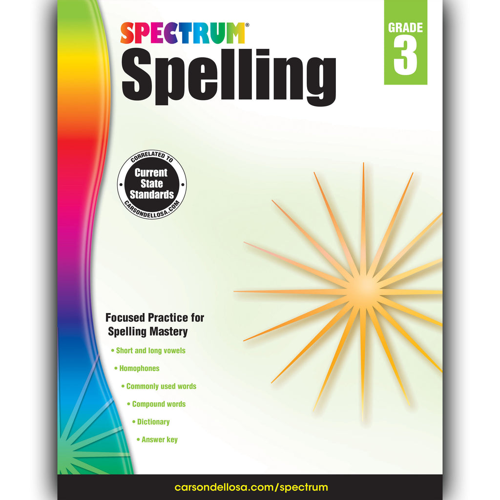 Carson Dellosa Spectrum Spelling Workbook, Grade 3