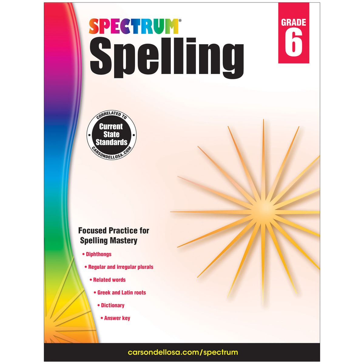 Carson Dellosa Spectrum Spelling Workbook, Grade 6