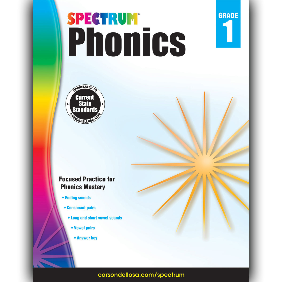 Carson Dellosa Spectrum Phonics Workbook, Grade 1