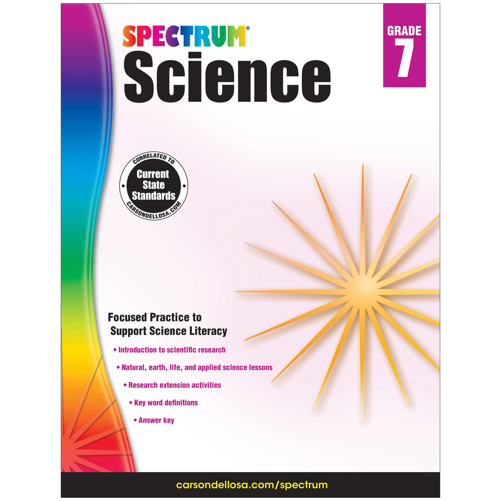 Carson Dellosa Spectrum Science Workbook, Grade 7