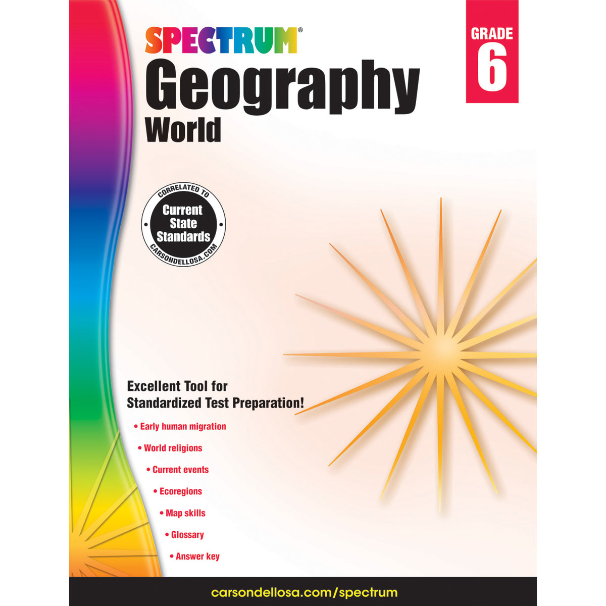 Carson Dellosa Spectrum Geography Workbook, Grade 6 (discontinued)