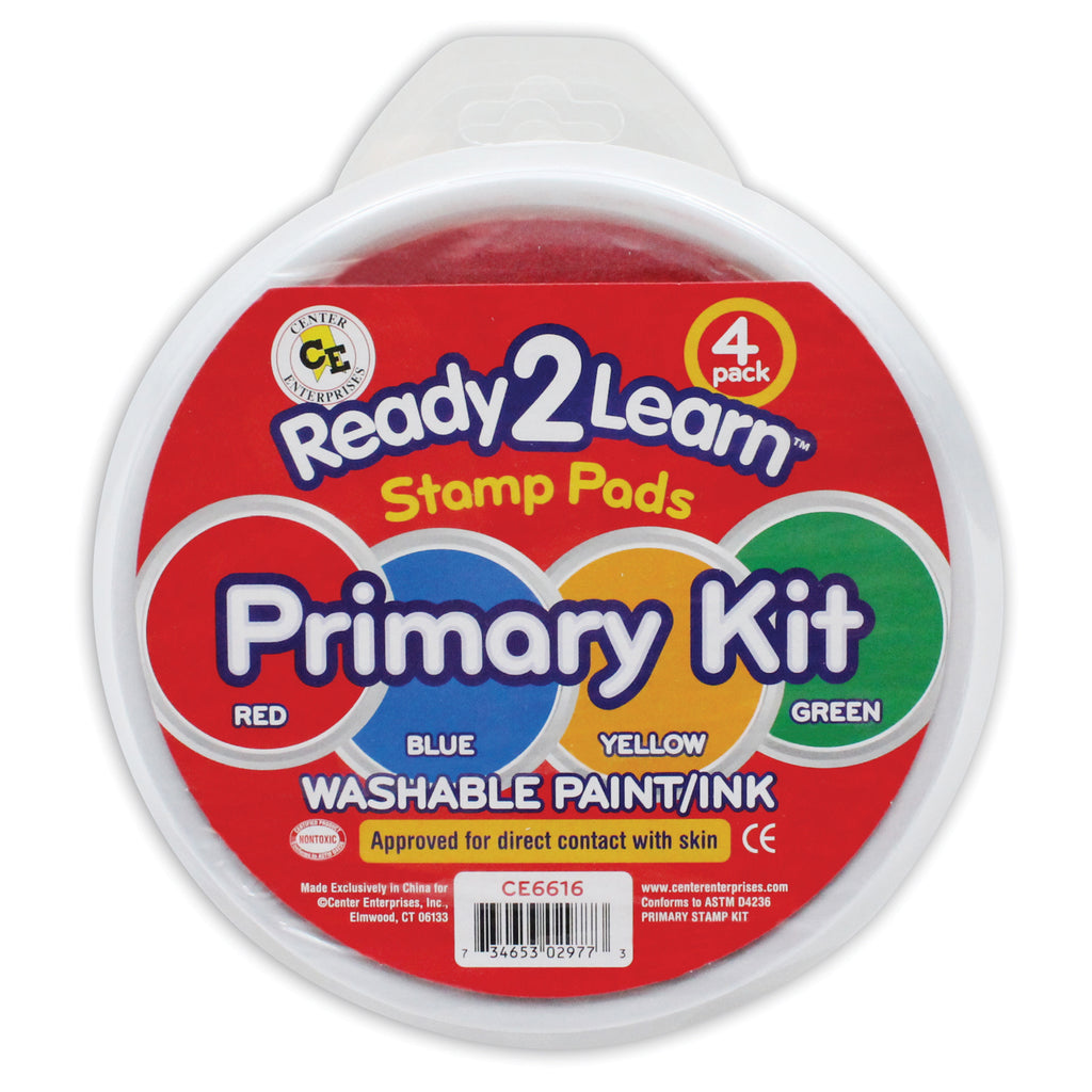 Center Enterprises Jumbo Washable Paint/Ink Stamp Pad-Primary Kit
