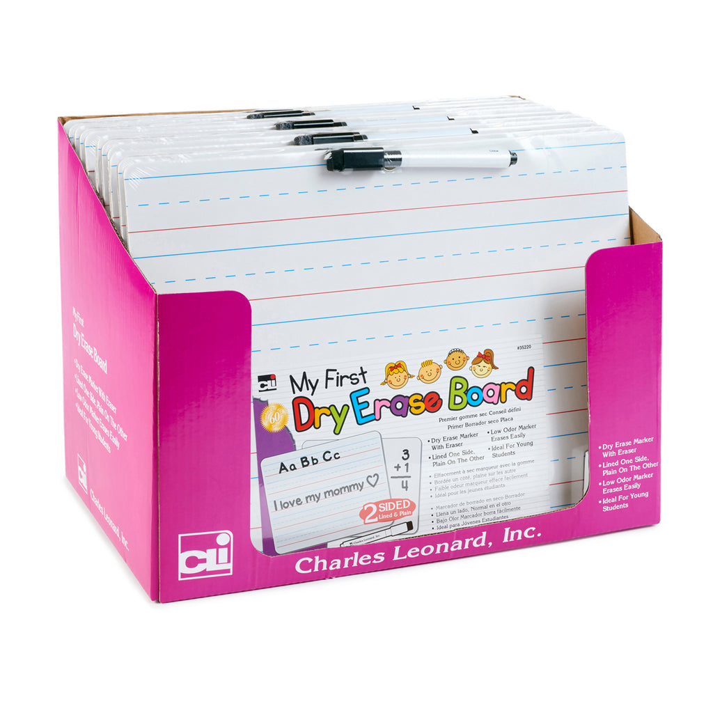 Charles Leonard My First Lapboard Dry Erase Boards, Set of 12