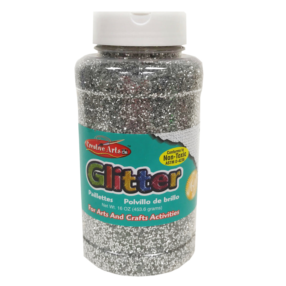 Charles Leonard Glitter, 16 Oz Silver