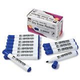 Charles Leonard Barrel Style Dry Erase Markers, 12 Blue